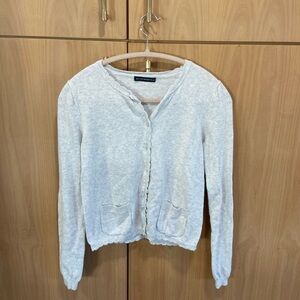 Light Gray Women's Cardigan Sweater